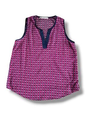 [41 Hawthorn] Sleeveless Patterned Blouse